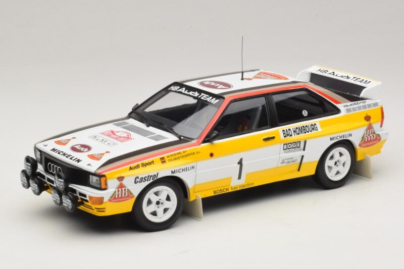 Audi Quattro #1 W. Rohrl / C. Geistdorfer Rally Monte Carlo Winner 1984 Minichamps 1:18 A5-5894 Metaal