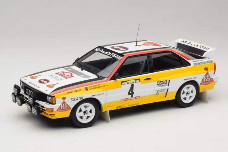 Audi Quattro A2 #4 W. Rohrl / C. Geistdorfer Rally Portugal 1984 Minichamps 1:18 153841104 Metaal