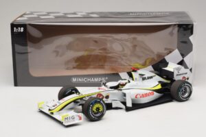 Brawn GP BGP001 #22 J. Button Singapore GP 2009 Minichamps 1:18 180090222 Hars — afbeelding 7 van 7