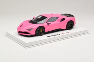Ferrari SF90 Pack Fiorano Glans Qatar Pink BBR 1:18 RACELINE137 Hars