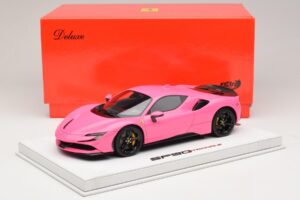 Ferrari SF90 Pack Fiorano Glans Qatar Pink BBR 1:18 RACELINE137 Hars — afbeelding 7 van 7