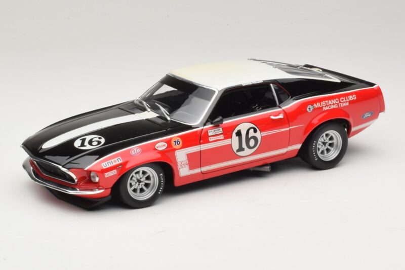 Ford Mustang Boss 302 #16 Bud Moore Engineering G. Follmer Trans-Am 1969 OEM 1:18 FORD006 Metaal