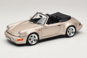 Porsche 911 964 Turbo Look Cabriolet Zermatt Silver Norev 1:18 187140 Metaal