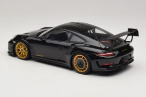 Porsche 911 992 GT3 RS Manthey Racing Zwart met Gouden Velgen Minichamps 1:18 MR-911-GT3RS-1804 Metaal — afbeelding 5 van 6