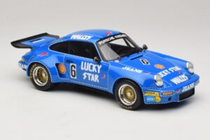 Porsche 911 RSR #6 Wallys Jeans Nurburgring 1974 Spark 1:18 18S088 Hars — afbeelding 4 van 6