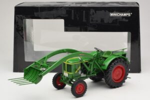 Deutz F2L 514 Tractor Voorlader Groen Minichamps 1:18 109144071 Metaal — afbeelding 6 van 6