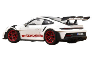 Porsche 911 992 GT3 RS Weissach Package Wit Pyro Red Norev 1:18 187373 Metaal — afbeelding 3 van 3