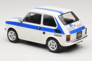 Fiat 126 Castrol Livery Wit Blauw MCG 1:18 MCG18666 Metaal — afbeelding 5 van 6