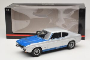 Ford Capri RS2600 Mk1 Silver Blue Minichamps 1:18 150089072 Metaal — afbeelding 6 van 6