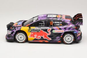Ford Puma Rally1 #13 G. Munster / L. Louka Rally Monte Carlo 2025 IXO 1:18 18RMC231B Metaal — afbeelding 3 van 6