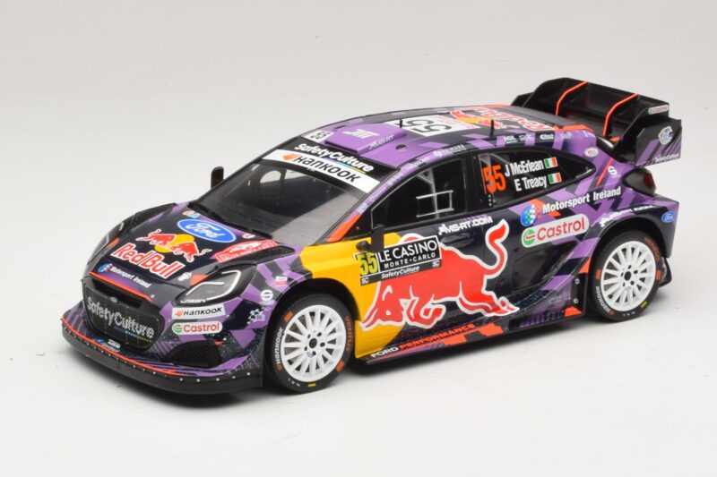 Ford Puma Rally1 #55 J. McErlean / E. Treacy Rally Monte Carlo 2025 IXO 1:18 18RMC231A Metaal