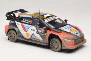 Hyundai i20 N Rally1 #8 O. Tanak / M. Jarveoja Safari Rally Kenya 2025 IXO 1:18 18RMC247A Metaal — afbeelding 4 van 6