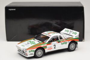 Lancia 037 #2 A. Bettega / M. Perissinot Rally San Marino 1984 Kyosho 1:18 08306F Metaal — afbeelding 8 van 8
