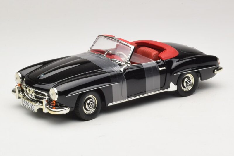 Mercedes 190 SL W121 Roadster Zwart ERTL 1:18 7464 Metaal