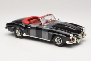 Mercedes 190 SL W121 Roadster Zwart ERTL 1:18 7464 Metaal — afbeelding 4 van 6