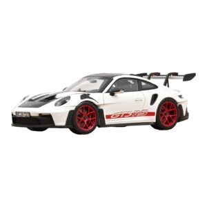 Porsche 911 992 GT3 RS Weissach Package Wit Pyro Red Norev 1:18 187373 Metaal