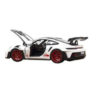 Porsche 911 992 GT3 RS Weissach Package Wit Pyro Red Norev 1:18 187373 Metaal — afbeelding 2 van 3