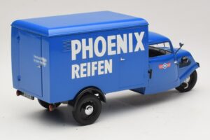 Tempo Hanseat Driewieler Bestelwagen Phoenix Blue Minichamps 1:18 180099040 Metaal — afbeelding 2 van 6