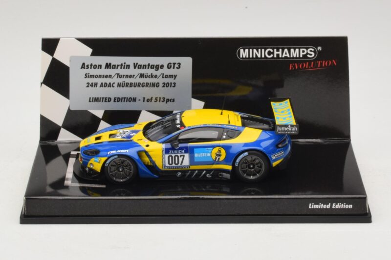 Aston Martin Vantage GT3 #007 A. Simonsen / Turner 24 Hours of Nurburgring 2013 Minichamps 1:43 437131307 Metaal