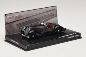 Audi Front 225 Roadster Zwart Minichamps 1:43 437019131 Metaal — afbeelding 2 van 5