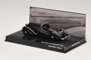 Audi Front 225 Roadster Zwart Minichamps 1:43 437019131 Metaal — afbeelding 3 van 5