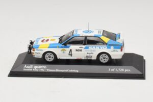 Audi Quattro #4 S. Blomqvist / B. Cederberg Rally Sweden Winner 1982 Minichamps 1:43 430821904 Metaal