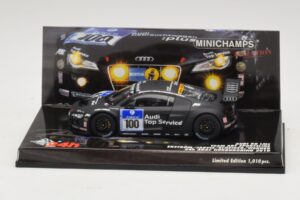 Audi R8 LMS GT3 #100 M. Ekstrom / O. Jarvis Abt Sportsline 24 Hours of Nurburgring 2010 Minichamps 1:43 437101900 Metaal
