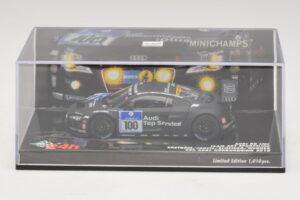 Audi R8 LMS GT3 #100 M. Ekstrom / O. Jarvis Abt Sportsline 24 Hours of Nurburgring 2010 Minichamps 1:43 437101900 Metaal — afbeelding 4 van 5