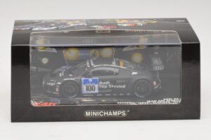 Audi R8 LMS GT3 #100 M. Ekstrom / O. Jarvis Abt Sportsline 24 Hours of Nurburgring 2010 Minichamps 1:43 437101900 Metaal — afbeelding 5 van 5