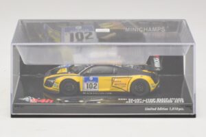 Audi R8 LMS GT3 #102 H-J. Stuck / H. Heyer Black Falcon 24 Hours of Nurburgring 2010 Minichamps 1:43 437101912 Metaal — afbeelding 4 van 5