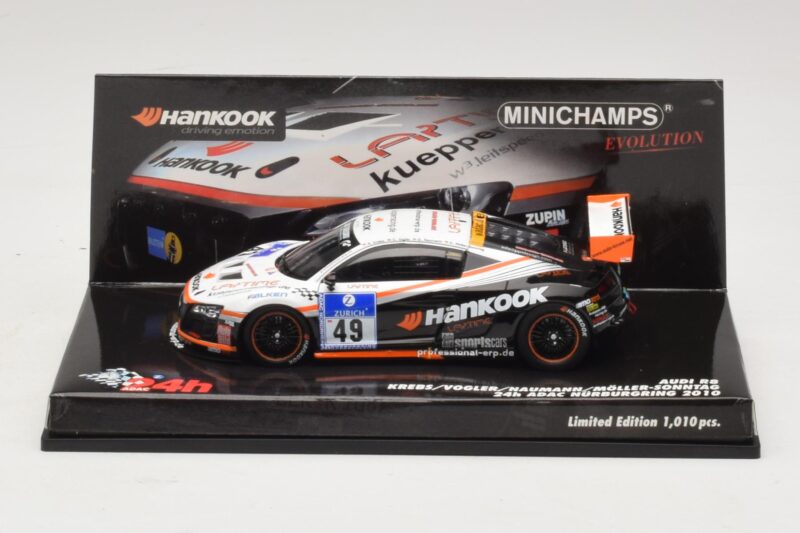 Audi R8 LMS GT3 #49 Krebs / Vogler Hankook 24 Hours of Nurburgring 2010 Minichamps 1:43 Audi R8 LMS GT3 #49 Krebs / Vogler Hankook 24 Hours of Nurburgring 2010 Minichamps 1:43 437101949 Metaal