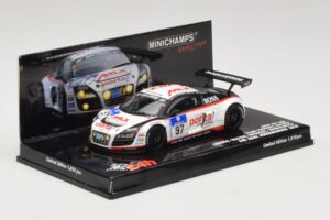 Audi R8 LMS GT3 #97 Phoenix Racing 24 Hours of Nurburgring 2010 Minichamps 1:43 437101997 Metaal — afbeelding 2 van 5