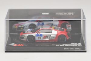 Audi R8 LMS GT3 #99 F. Biela / M. Fassler Phoenix Racing 24 Hours of Nurburgring 2010 Minichamps 1:43 437101999 Metaal — afbeelding 4 van 5