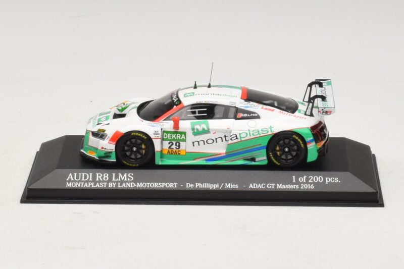 Audi R8 LMS Montaplast By Land-Motorsport #29 C. De Phillippi / C. Mies ADAC GT Masters 2016 Minichamps 1:43 Audi R8 LMS Montaplast By Land-Motorsport #29 C. De Phillippi / C. Mies ADAC GT Masters 2016 Minichamps 1:43 437161129 Metaal