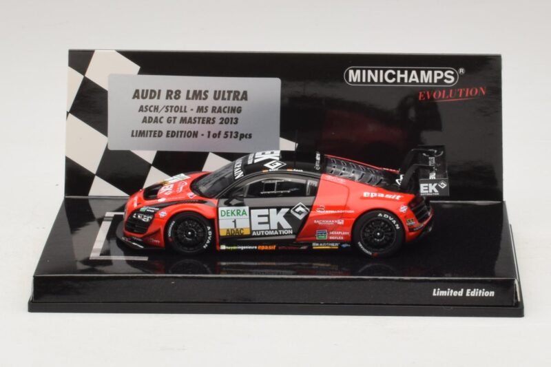 Audi R8 LMS Ultra #1 EK S. Asch / Stoll ADAC GT Masters 2013 Minichamps 1:43 Audi R8 LMS Ultra #1 EK S. Asch / Stoll ADAC GT Masters 2013 Minichamps 1:43 437130101 Metaal