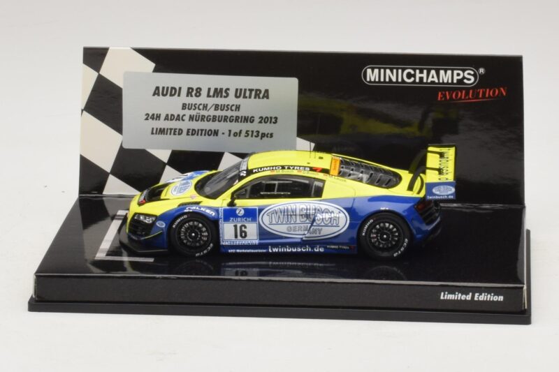 Audi R8 LMS Ultra #16 Busch 24 Hours of Nurburgring 2013 Minichamps 1:43 Audi R8 LMS Ultra #16 Busch 24 Hours of Nurburgring 2013 Minichamps 1:43 437130116 Metaal