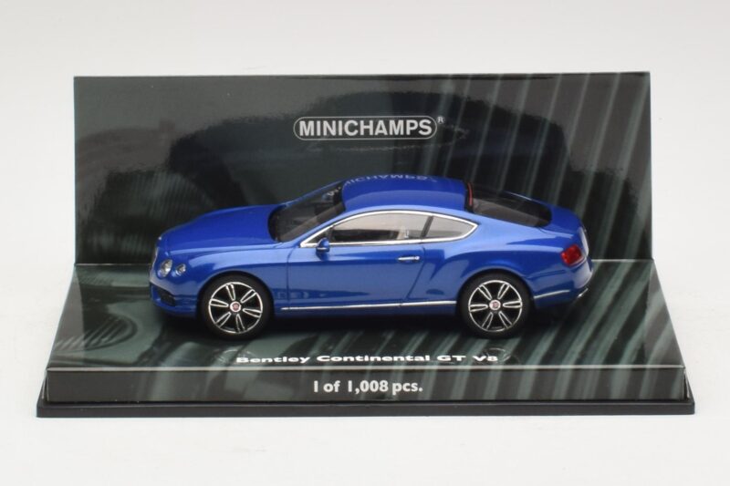 Bentley Continental GT V8 Blauw Metallic Minichamps 1:43 436139982 Metaal