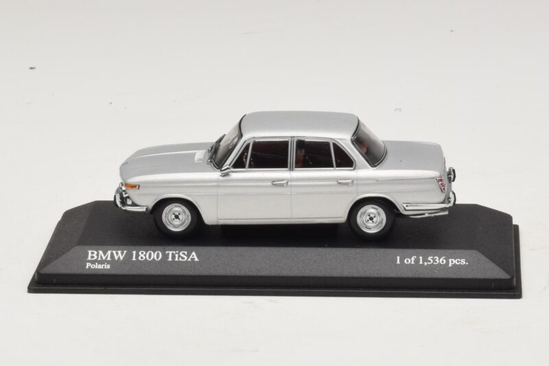 BMW 1800 TI/SA Zilver Minichamps 1:43 400025100 Metaal