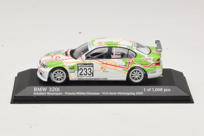 BMW 320i E46 #233 A. Priaulx / J. Muller Schubert Motorsport VLN Nurburgring 2005 Minichamps 1:43 BMW 320i E46 #233 A. Priaulx / J. Muller Schubert Motorsport VLN Nurburgring 2005 Minichamps 1:43 400052433 Metaal
