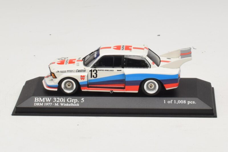 BMW 320i Group 5 #13 M. Winkelhock DRM 1977 Minichamps 1:43 400772313 Metaal