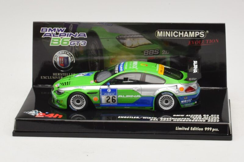 BMW Alpina B6 GT3 #26 24 Hours of Nürburgring 2009 Minichamps 1:43 437092626 Metaal