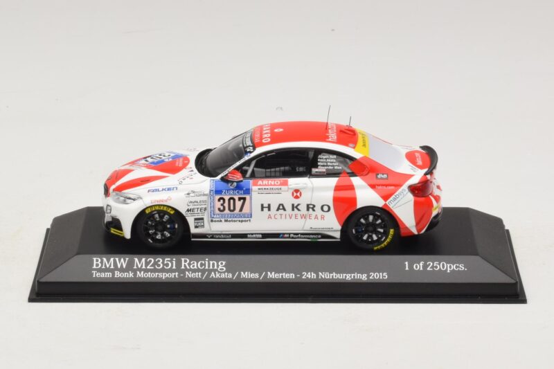 BMW M235i Bong Motorsport #307 Nett / Akata 24 Hours of Nurburgring 2015 Minichamps 1:43 437152507 Metaal