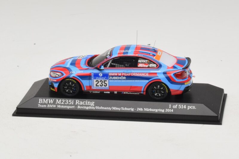 BMW M235i Team BMW Motorsport #235 Bovigdon 24 Hours of Nurburgring 2014 Minichamps 1:43 437142435 Metaal