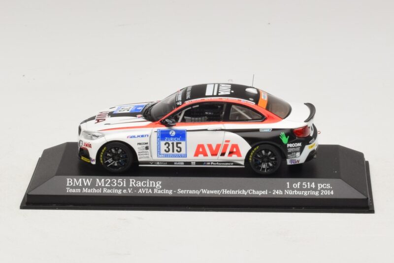 BMW M235i Team Mathol #315 24 Hours of Nurburgring 2014 Minichamps 1:43 BMW M235i Team Mathol #315 24 Hours of Nurburgring 2014 Minichamps 1:43 437142415 Metaal