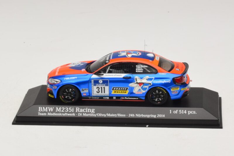BMW M235i Team Medienkraftwerk #311 Di Martino / Olivo 24 Hours of Nurburgring 2014 Minichamps 1:43 437142411 Metaal
