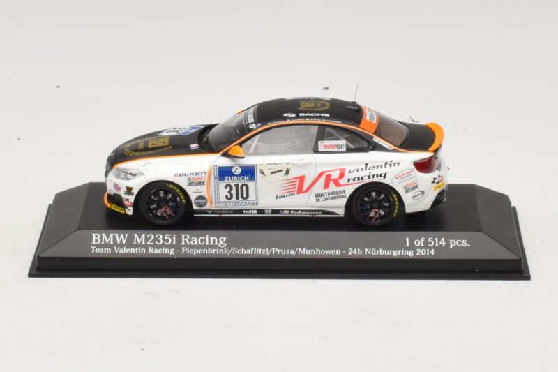 BMW M235i Team Valentin Racing #310 Piepenbrink 24 Hours of Nurburgring 2014 Minichamps 1:43 BMW M235i Team Valentin Racing #310 Piepenbrink 24 Hours of Nurburgring 2014 Minichamps 1:43 437142410 Metaal