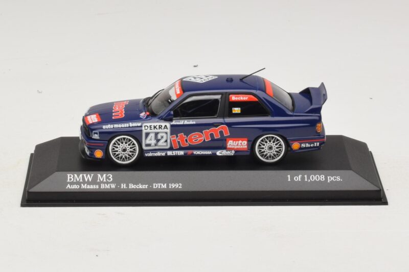 BMW M3 E30 Auto Maas #42 Becker DTM 1992 Minichamps 1:43 430922042 Metaal