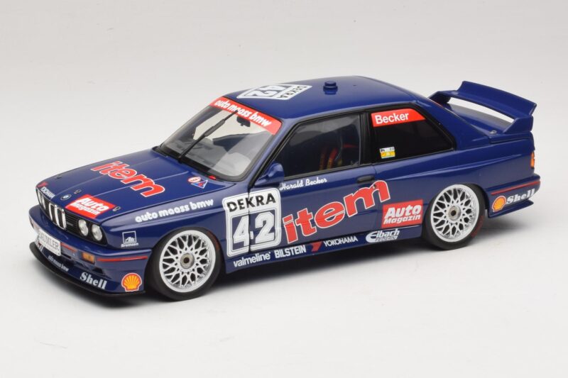 BMW M3 E30 Auto Maass #42 H. Becker DTM 1992 Minichamps 1:18 180922042 Metaal