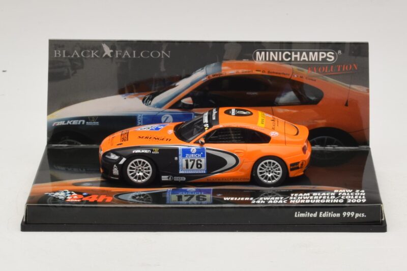 BMW Z4 GT3 Black Falcon #176 24 Hours of Nürburgring 2009 Minichamps 1:43 437092776 Metaal