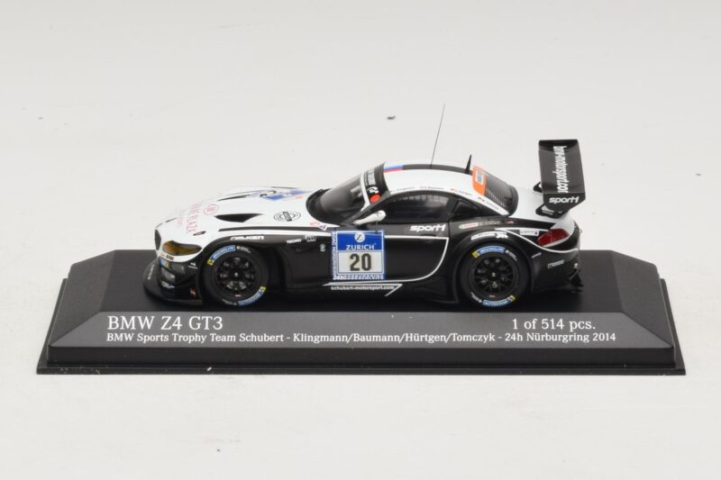 BMW Z4 GT3 BMW Sports Trophy #20 Klingmann / Baumann 24 Hours of Nurburgring 2014 Minichamps 1:43 437142030 Metaal